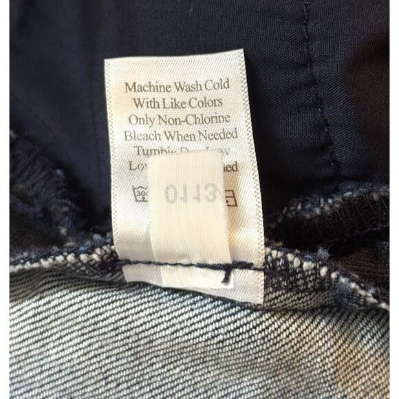 Coldwater Creek Medium Wash Straight Leg Jeans With Black Side Stripe Denim Pant - Picture 10 of 11